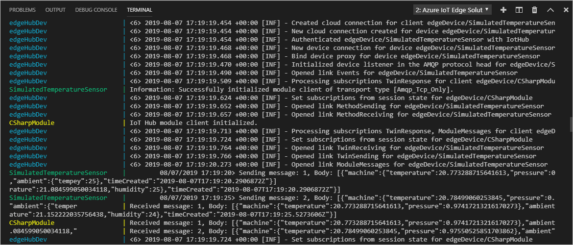 logs in terminal