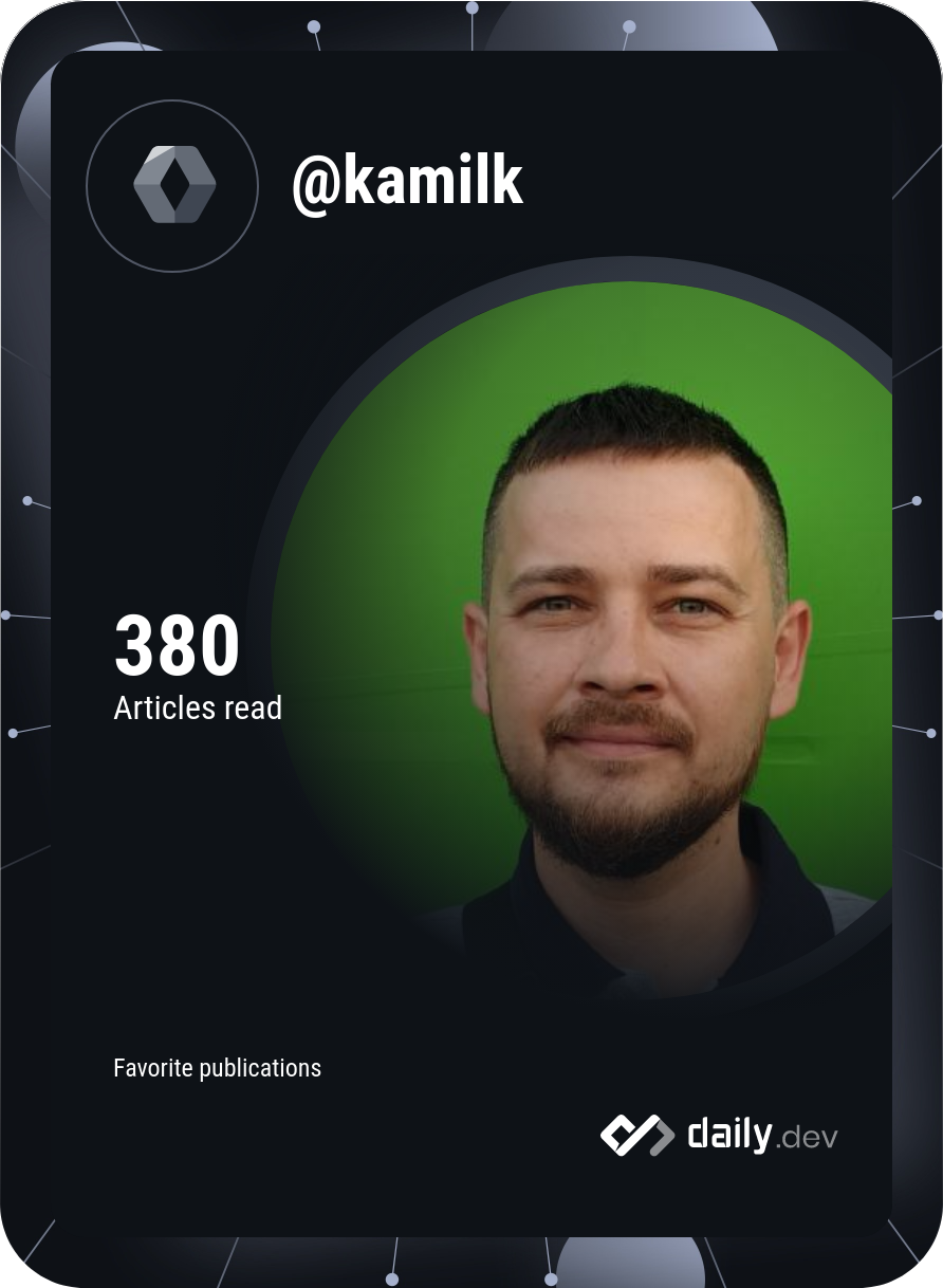 Kamil Kwiatkowski's Dev Card