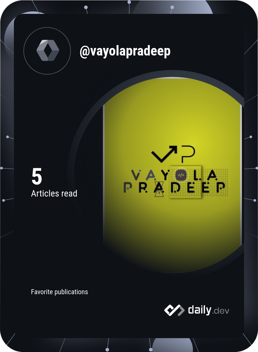 Vayola Pradeep's Dev Card