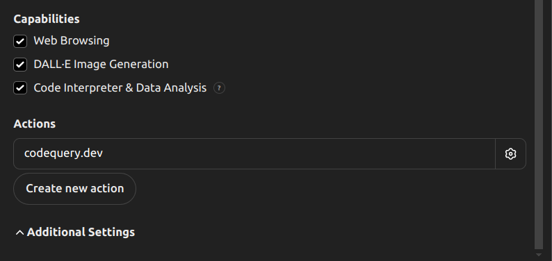 CodeQueryGPT Configure 3