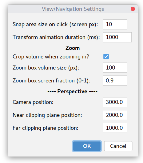 view crop settings