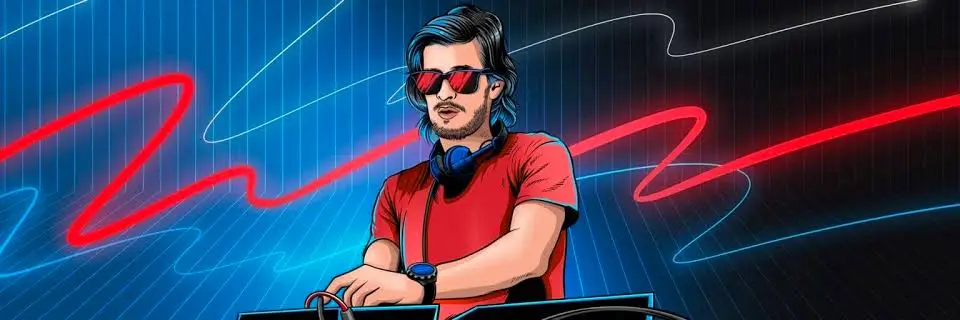 Kavinsky header and YouTube Music link