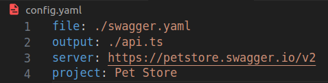 edit config.yaml file