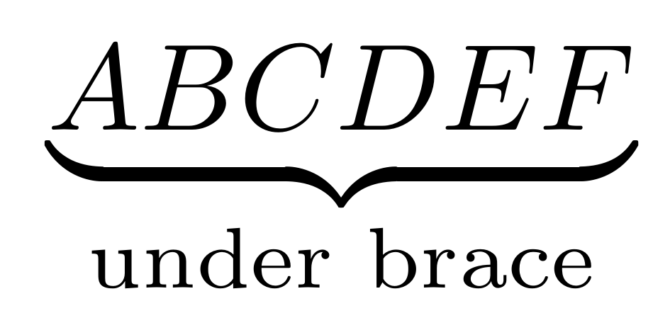 underbrace