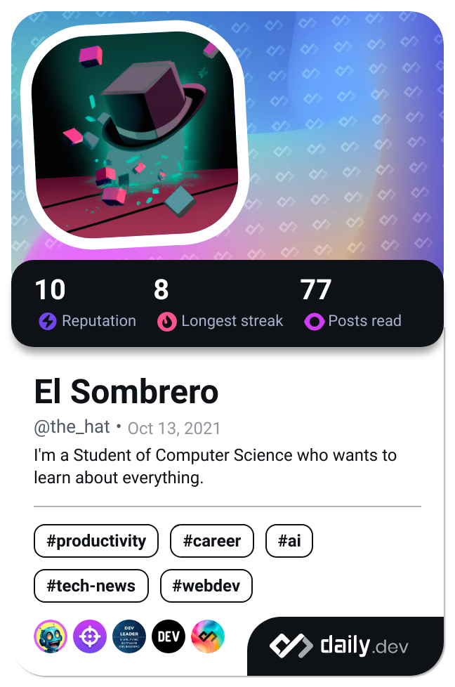 El Sombrero's Dev Card