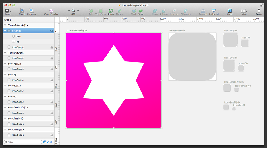 Creating the icon graphics