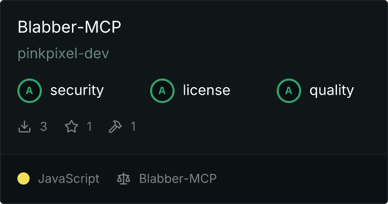 Blabber-MCP MCP server