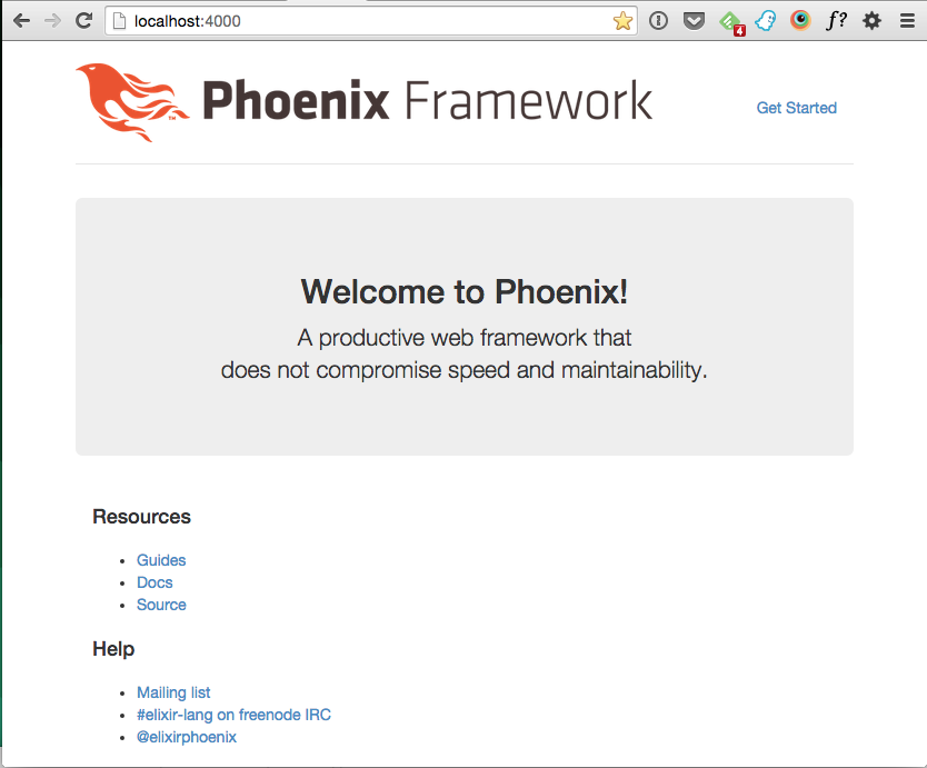 Phoenix start page