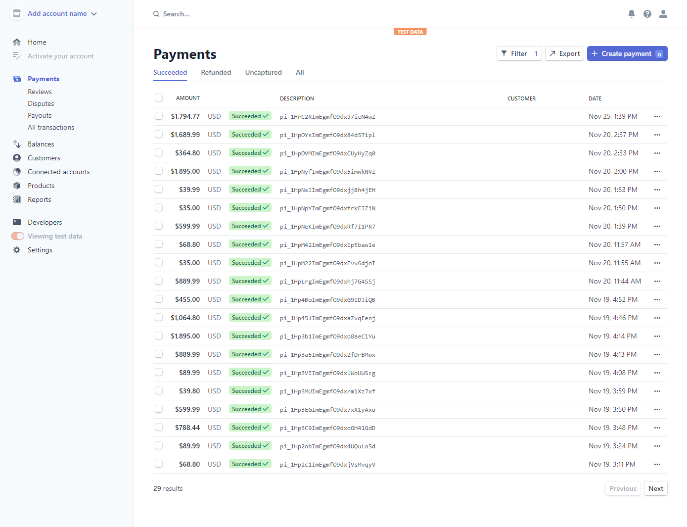 Stripe Payment