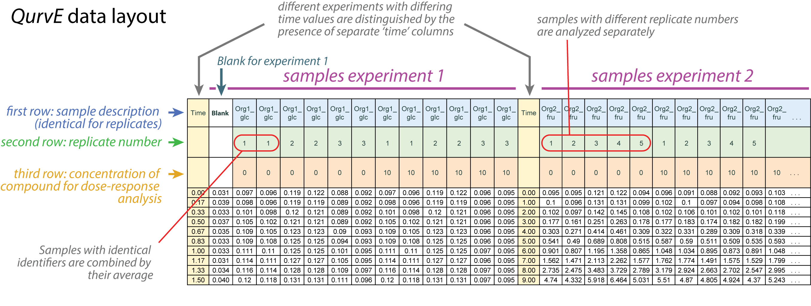 \label{fig:data-layout} Custom QurvE data layout