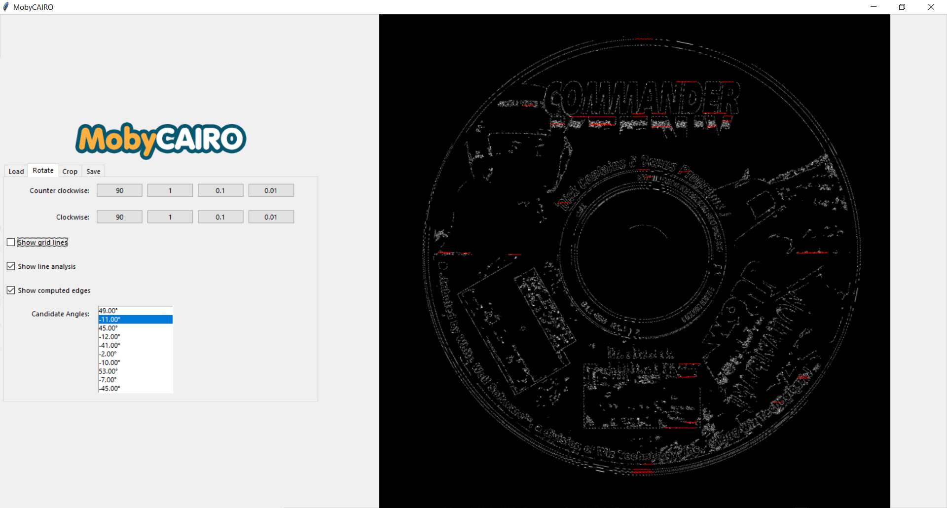 Rotation interface -- edge view