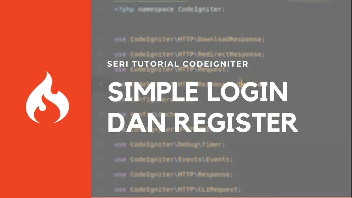 Simple login register using codeigniter