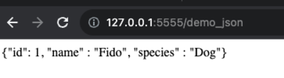 demo json in response