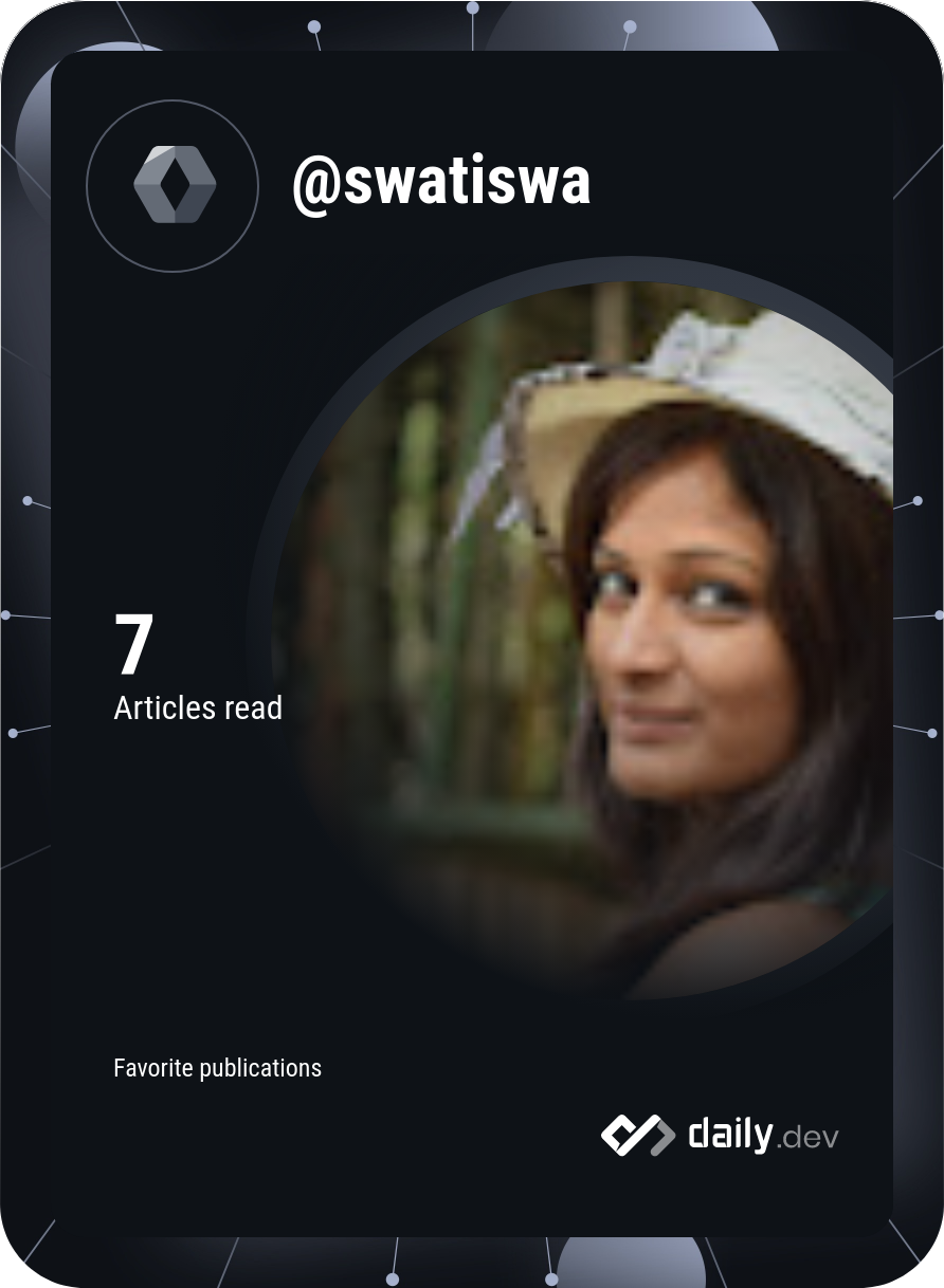 SWATI GUPTA's Dev Card