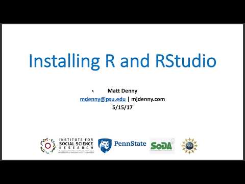 Downloading and Installing R and RStudio