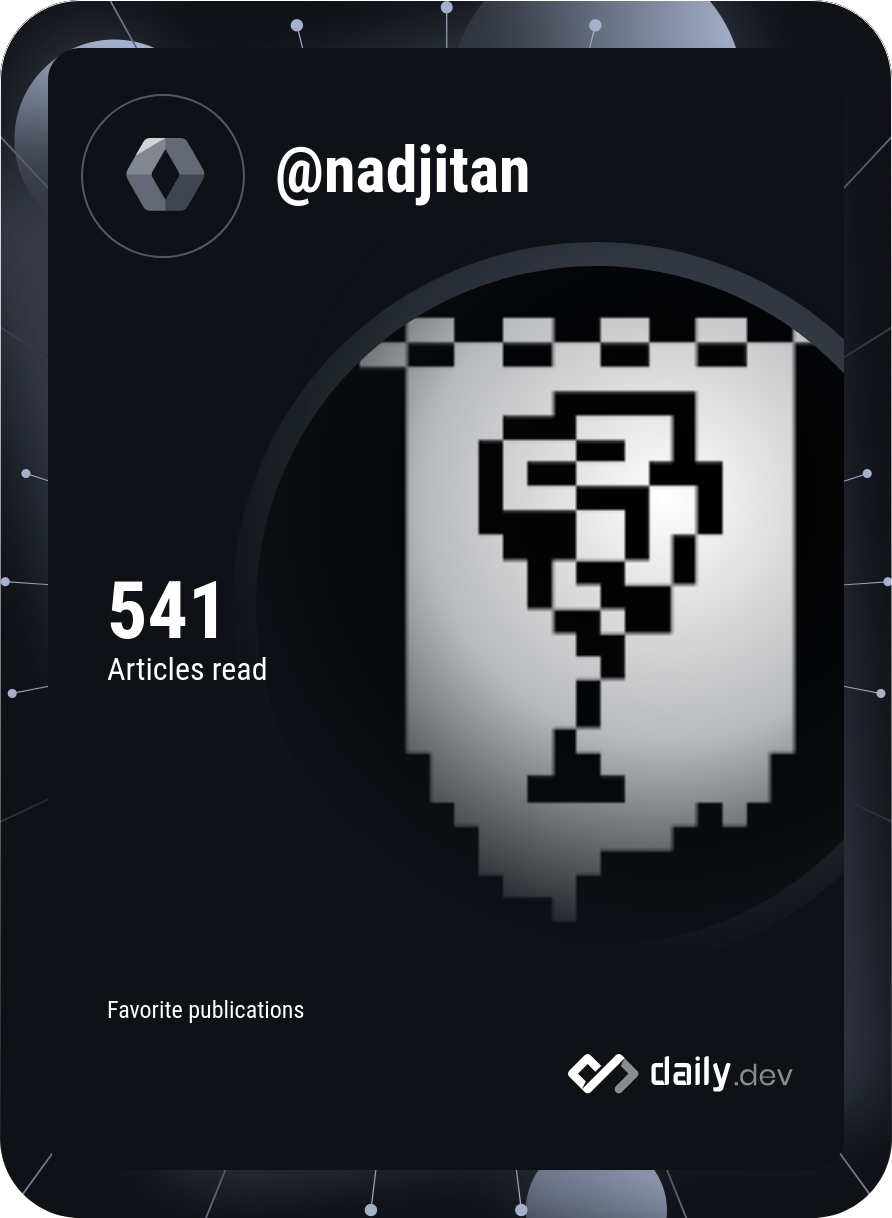 Nadji Tan's Dev Card