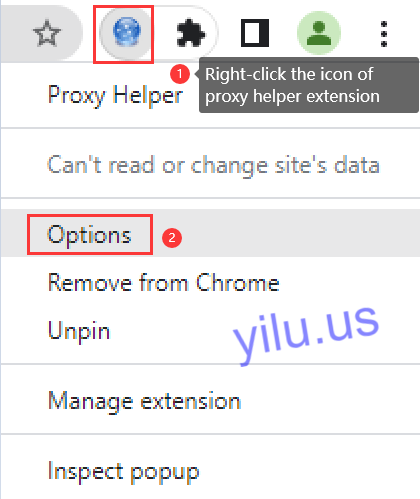 proxy helper option