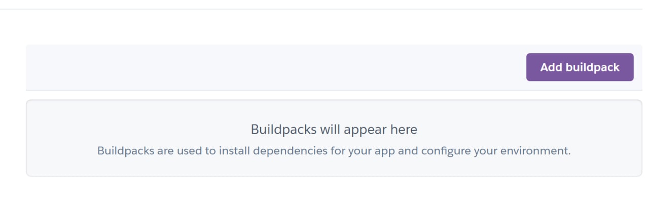Add Buildpacks
