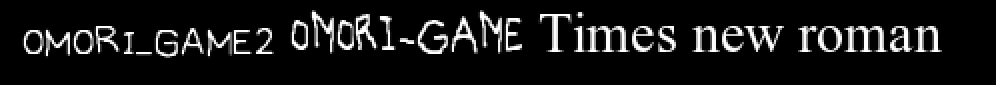 Font naming example