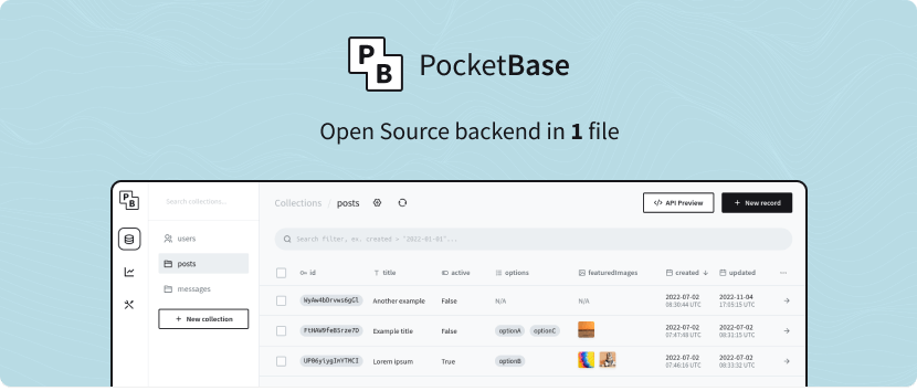 PocketBase - open source backend in 1 file