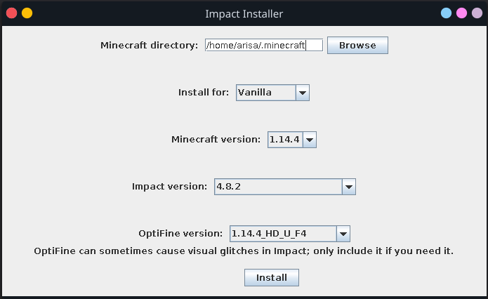 Example installer