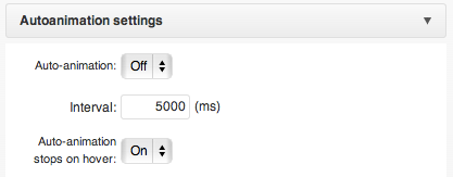 Autoanimation settings