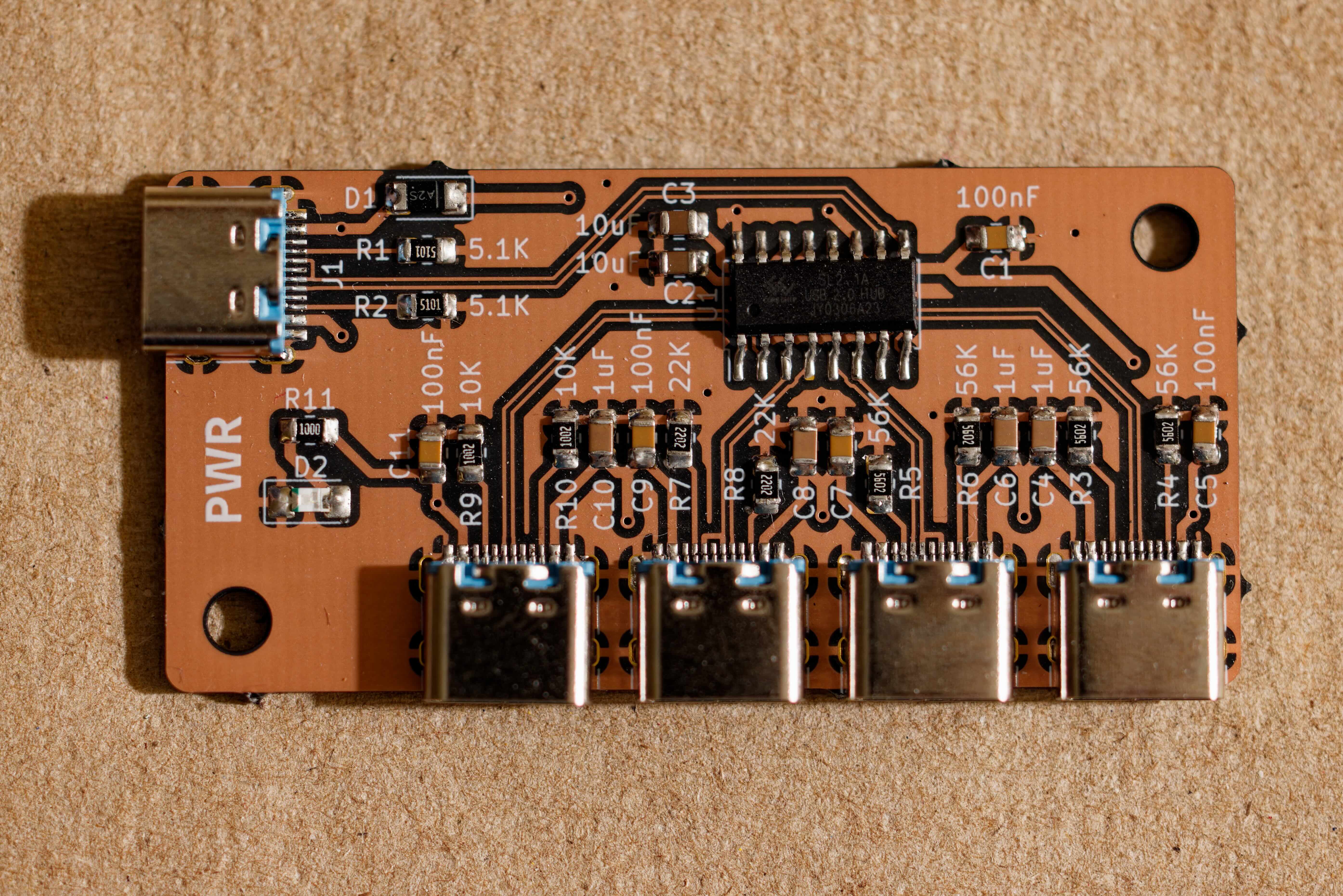 Assembled OSHPark After Dark