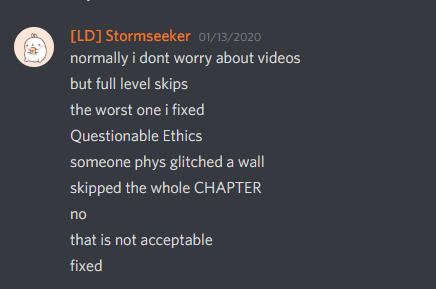 Chris Horn, lead dev on the old Questionable Ethics skip, one of the biggest in the run now patched