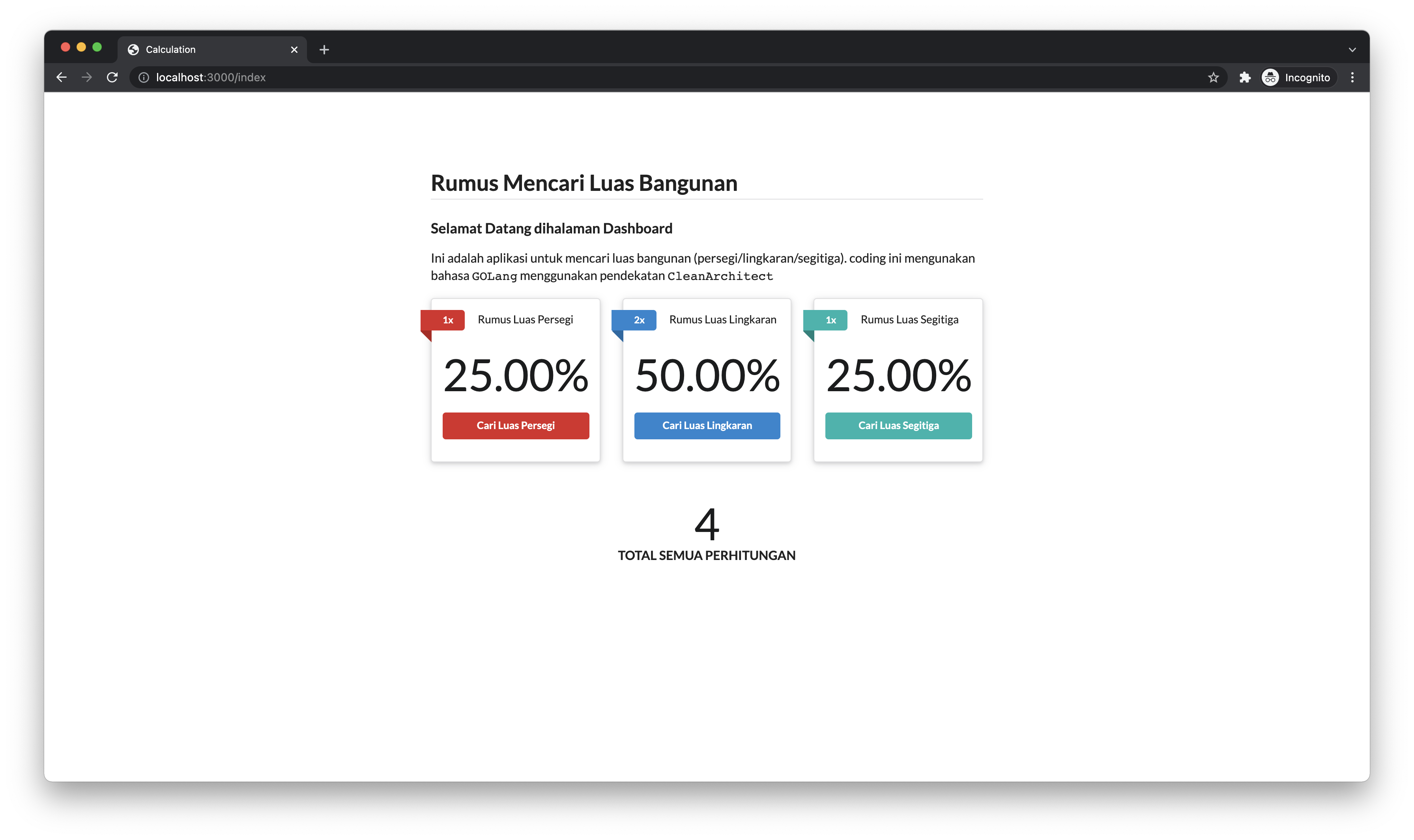 Halaman Dashboard