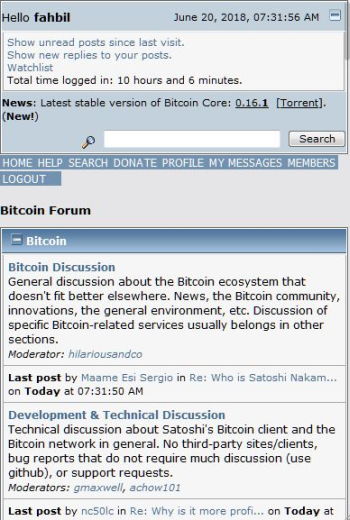 bitcointalk homepage view