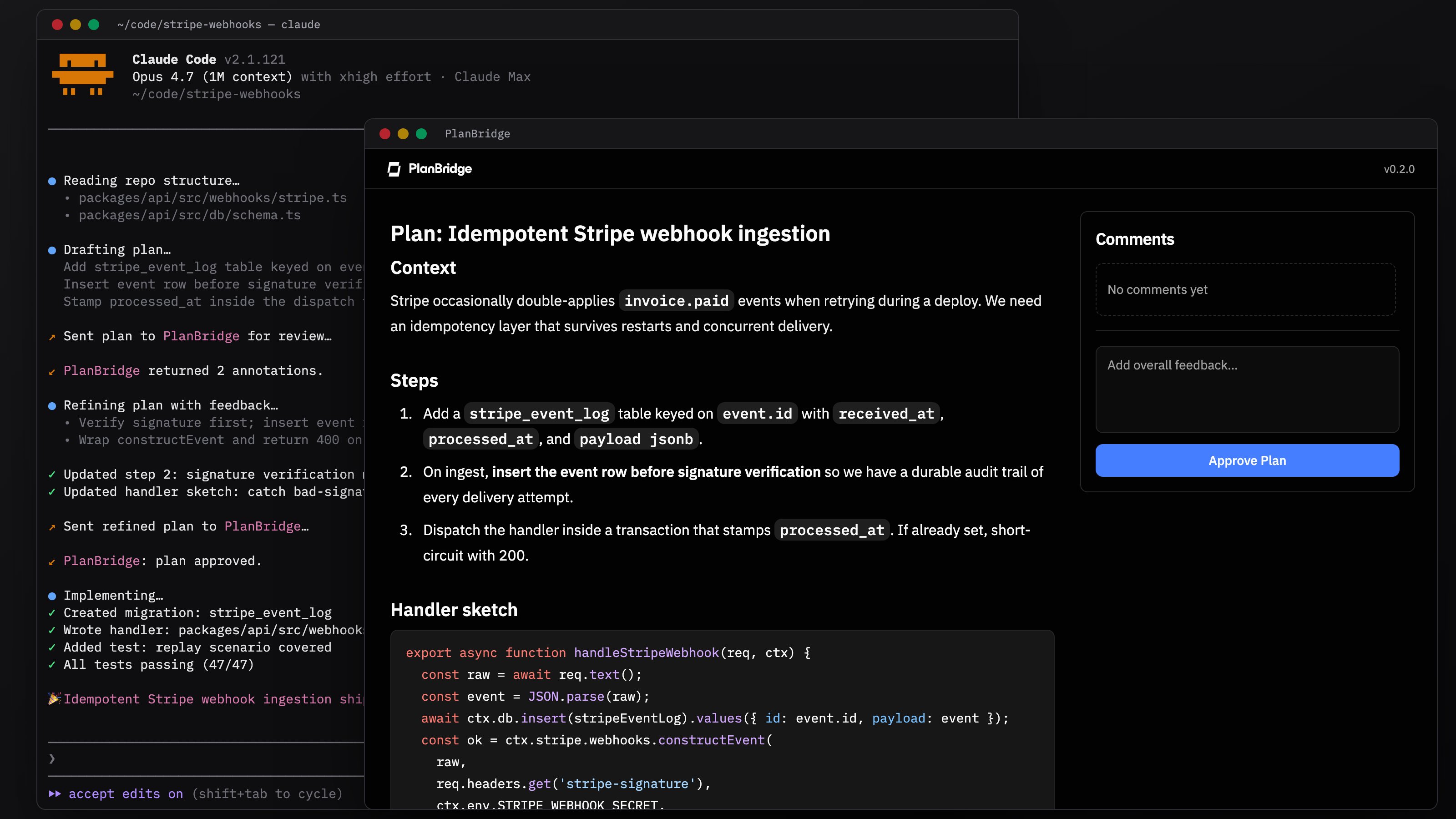PlanBridge demo