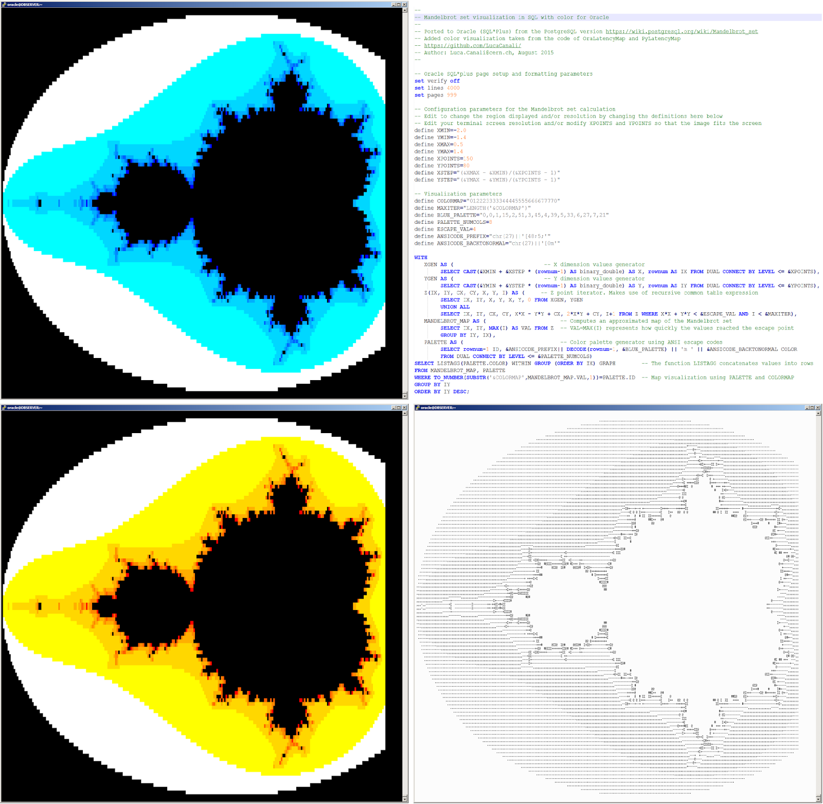 Mandelbrot SQL in color_Oracle