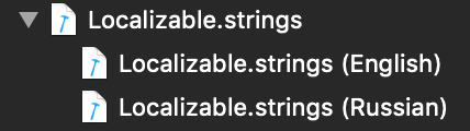 Localizable.strings files screenshot