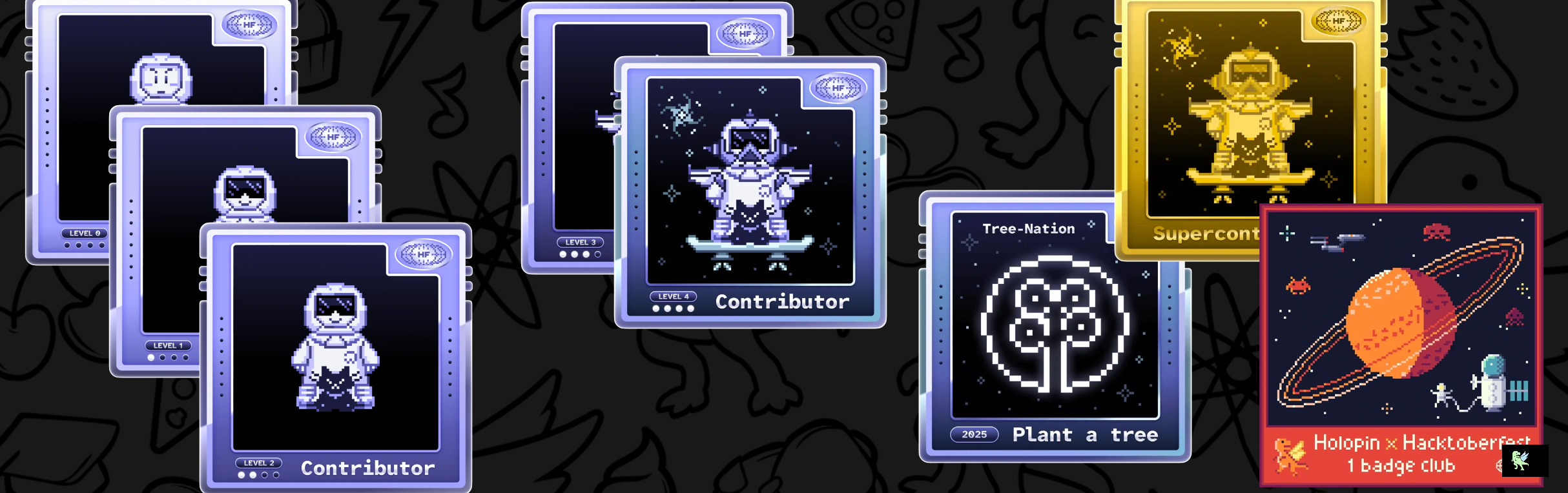 An image of @tomdu3's Holopin badges, which is a link to view their full Holopin profile