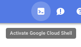 Activate Goole Cloud Shell