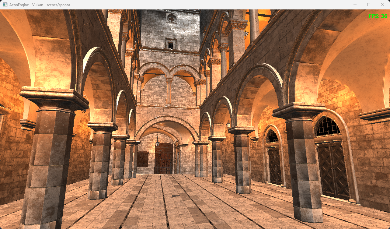 Sponza Runtime Render on Vulkan