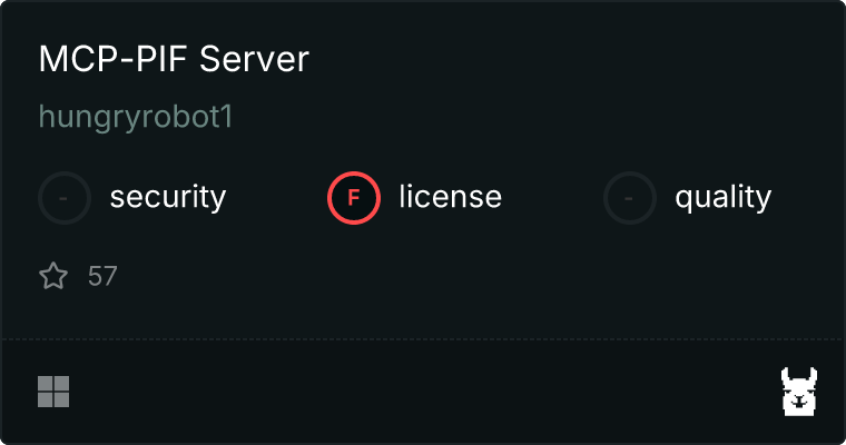 MCP-PIF Server MCP server