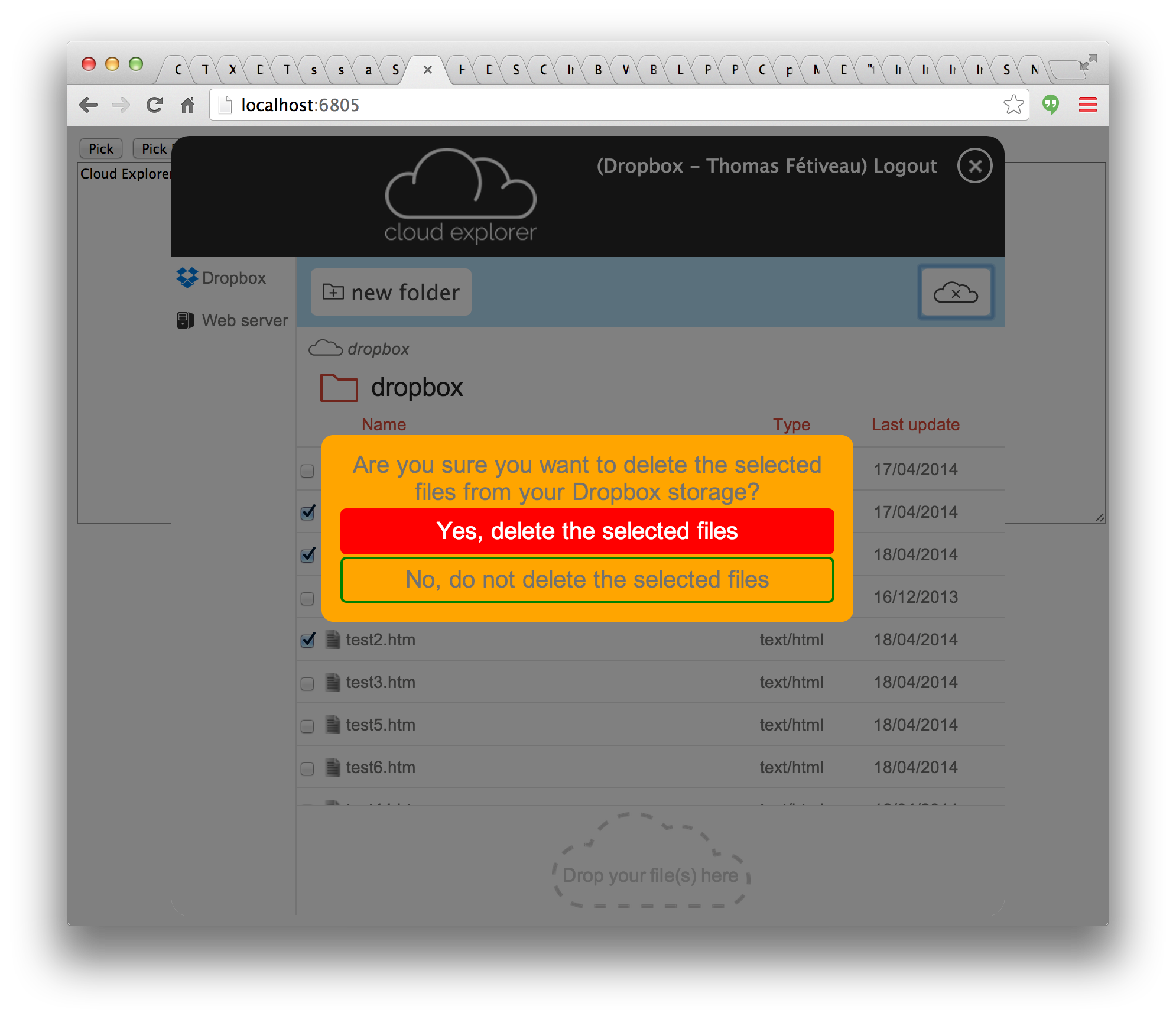 Cloud explorer user interface