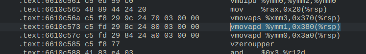 disassembler output