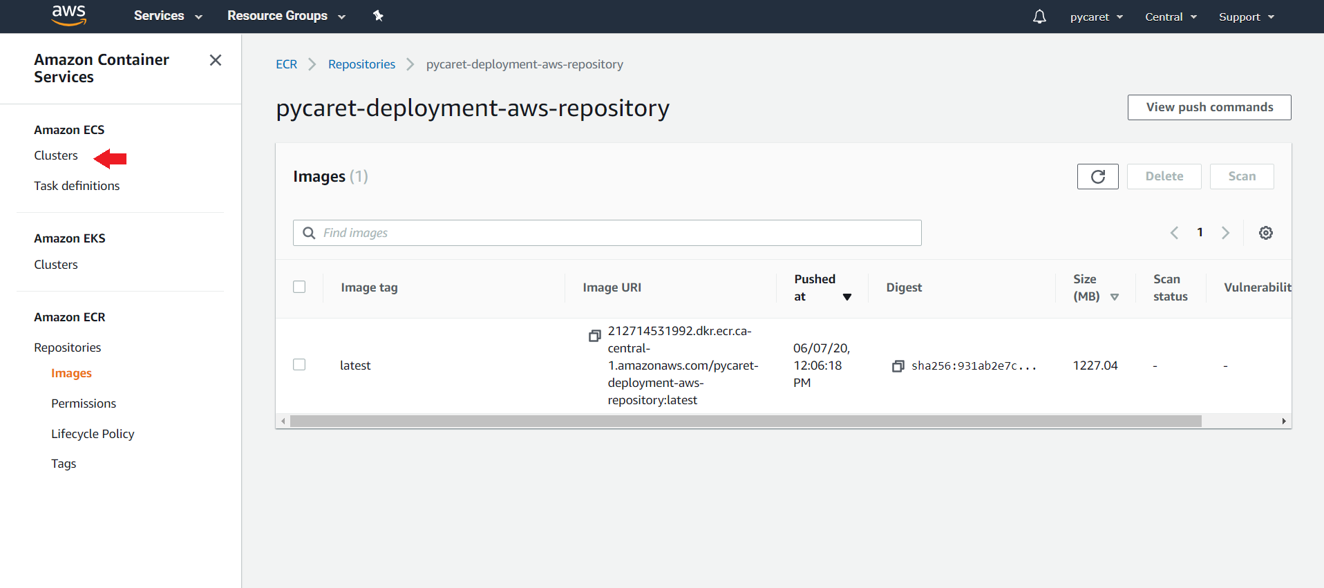 Create Cluster — Step 1