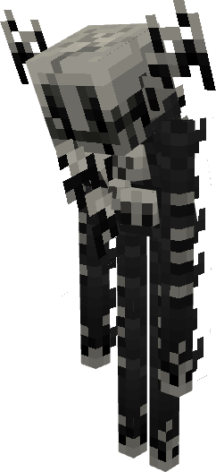 A humanoid being with crying skulls on its body and a disturbing sad smile