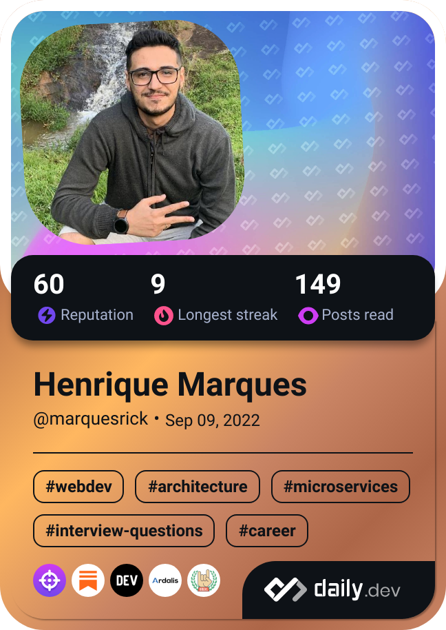 Henrique Marques's Dev Card