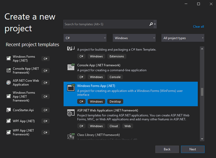 Create NET 8 project