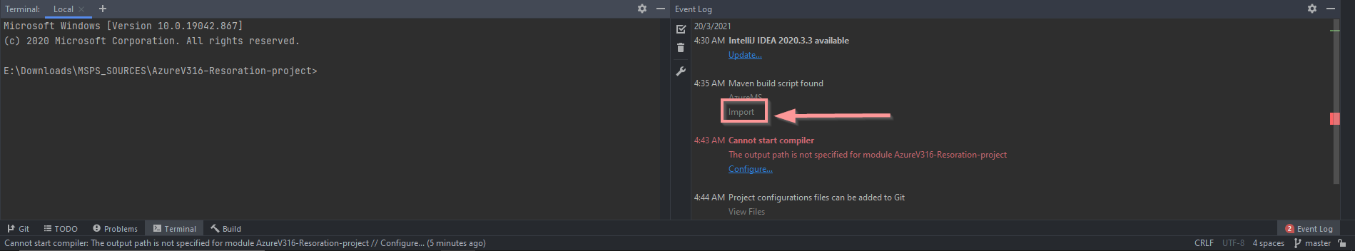 import maven build script