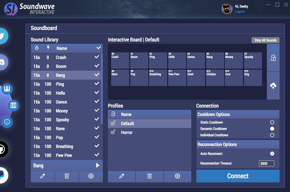 Soundwave Interactive Sound Board