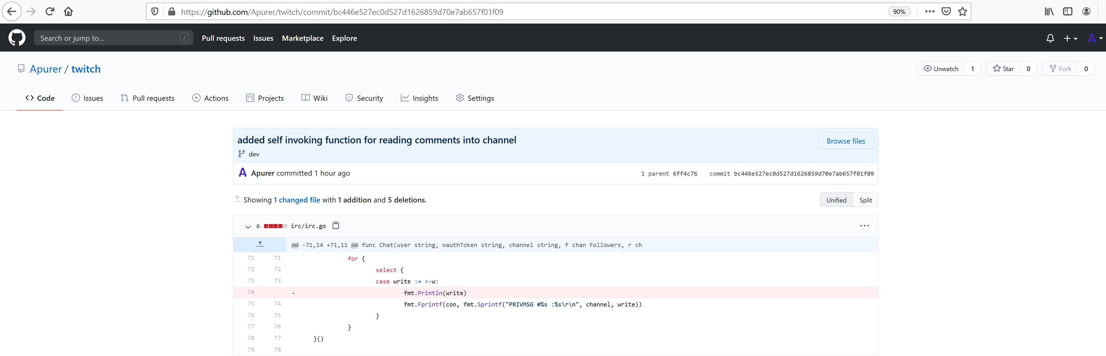 commit id example image