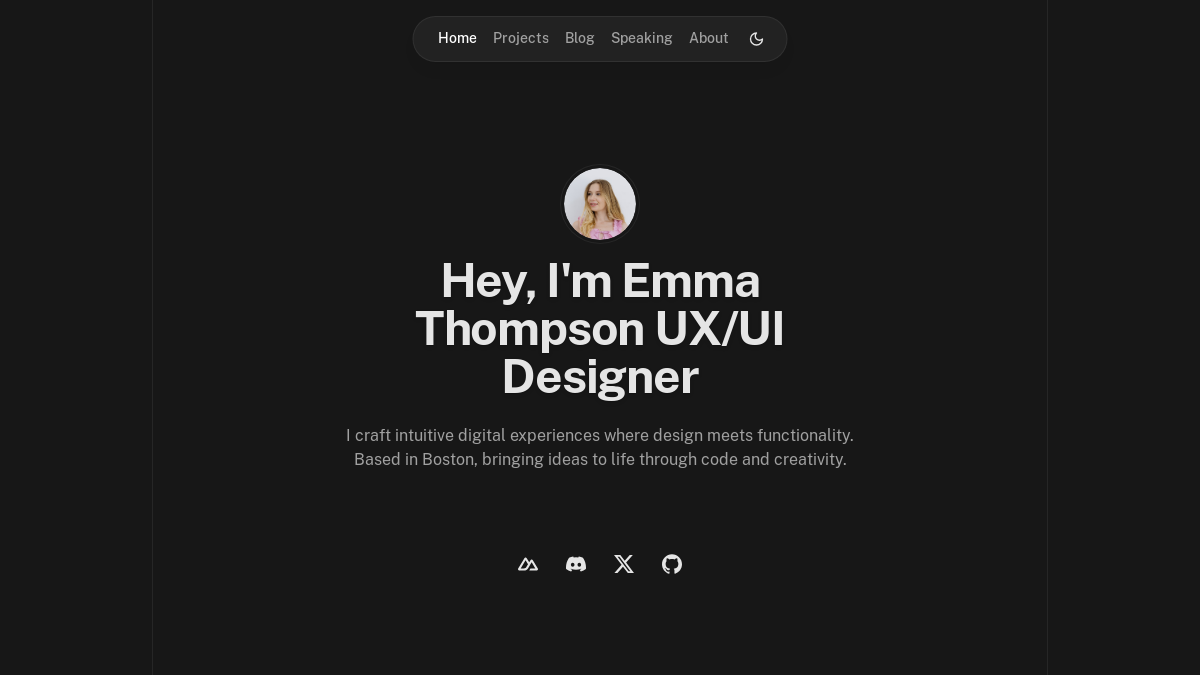 Nuxt Portfolio Template