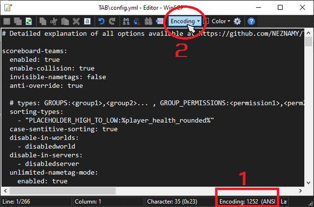How To Save The Config In UTF8 Encoding · NEZNAMY/TAB Wiki · GitHub