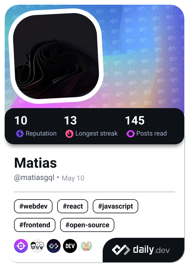 Matias's Dev Card