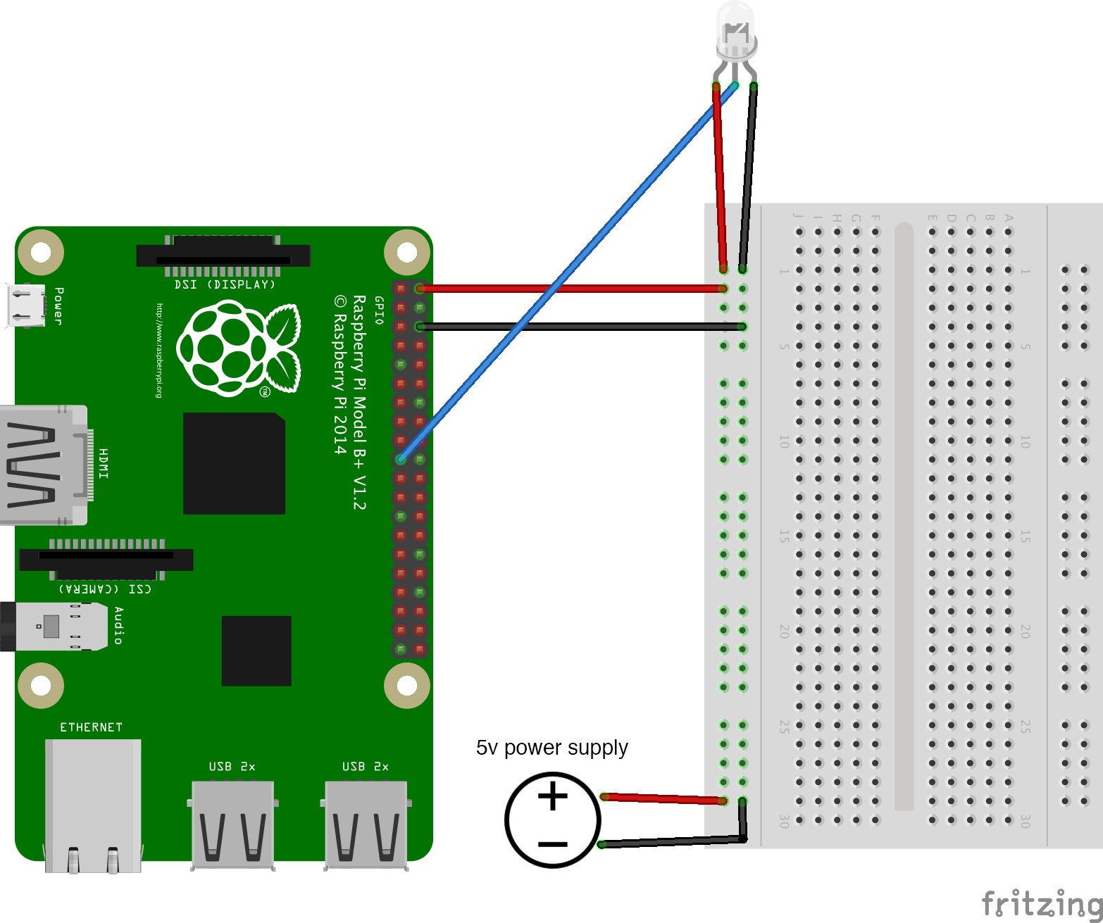 Wiring without level shifter